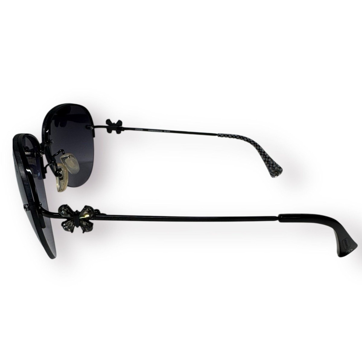 Coach Caprice Crystal Butterfly Sunglasses Boho Chic Aviator  display picture 2