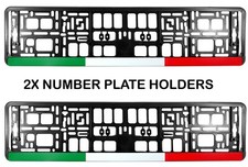 2x ITALIA ITALIANA ROMA BANDERA TUNING Placa de matrícula de coche Marco de soporte envolvente