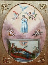 ANTICO DIPINTO old OLIO SU TELA SANTA FILOMENA SCUOLA ROMANA QUADRO CON CORNICE