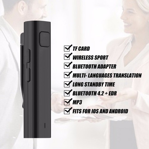 Receptor Bluetooth Auricular inteligente Traductor de voz 26 Multi-idioma - Picture 7 of 12