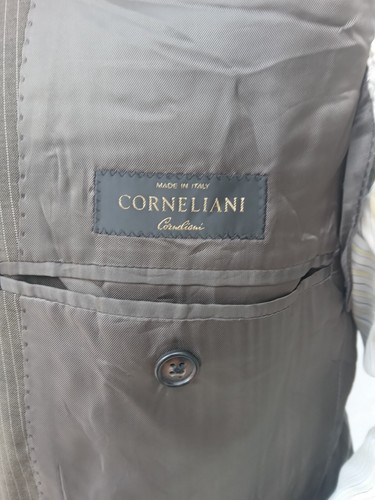 Corneliani Jacket Size 38 UK Green Pinstripe Mohair & wool mix Vintage RRP £550 - Picture 2 of 12