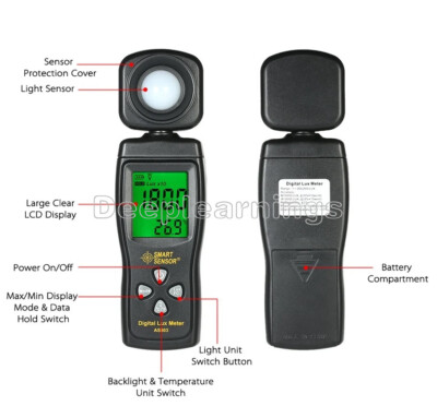 Lux/Fc Light Meter Digital Luxmeter Luminometer Brightness Measuring tool NEW