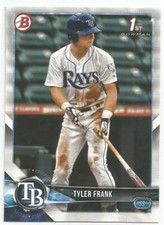 Tyler Frank Tampa Bay Rays 2018 Bowman Draft 1st Bowman Card