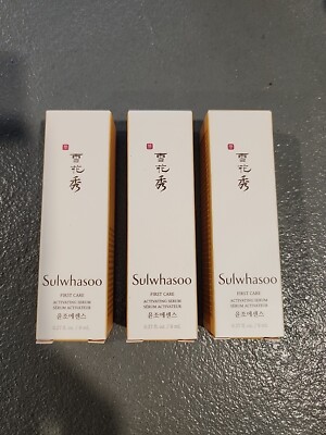 X 3 Sulwhasoo First Care Activating Serum 0.27oz/8ml Travel Size New in Box