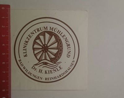 Aufkleber/Sticker: Klinikzentrum Mühlengrund Dr H Kienle (021116193)