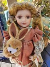 Seymore Mann Award Winning Doll Collection Porcelain JOY Doll with rabbit — photo 2