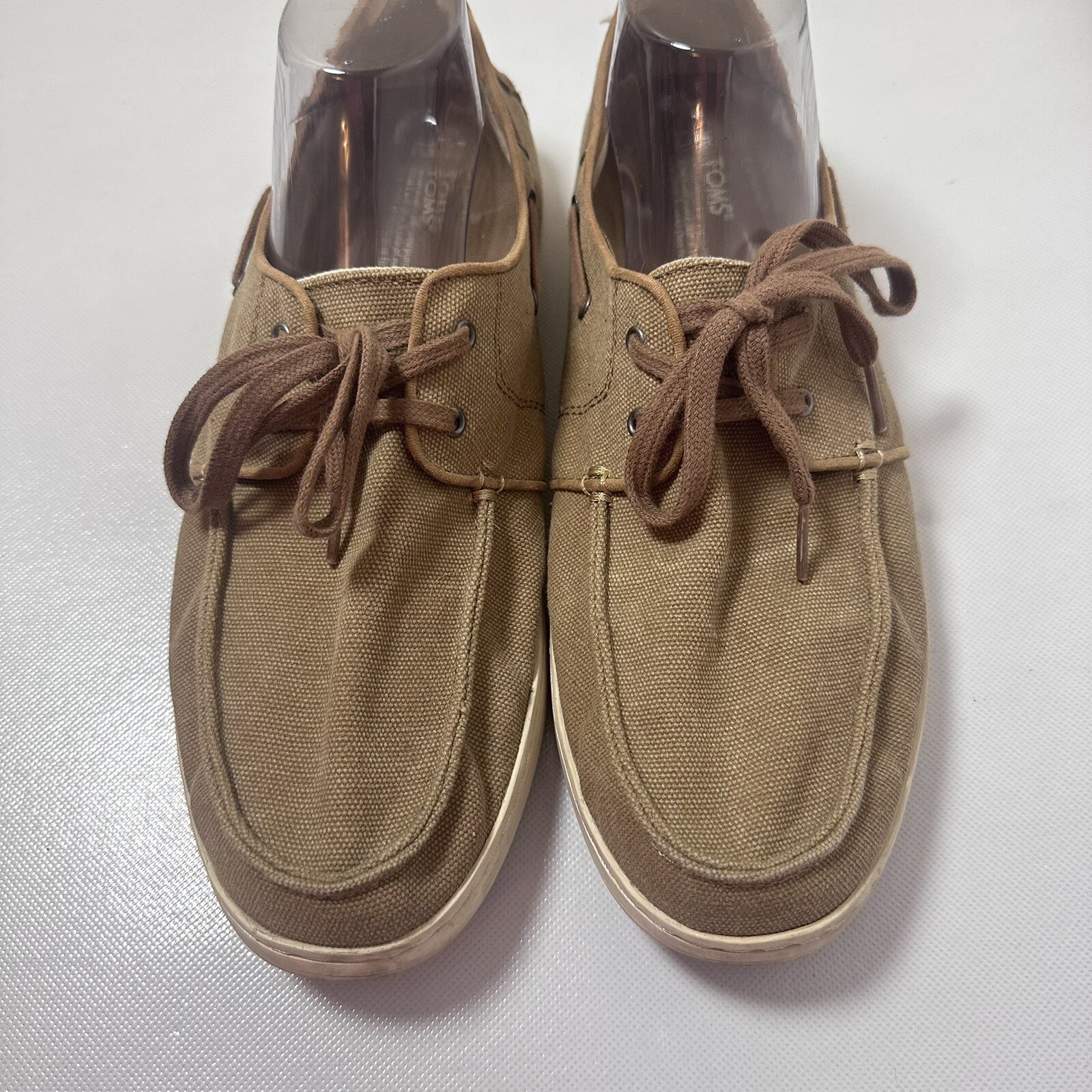 Toms Mens Loafers Culver Casual Moc Brown Toe Lace Up Boat