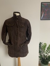 Barbour Kate Liberty Print Wax Jacket 10 Brown/purple