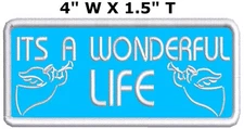 Christmas Patch ITS A WONDERFUL LIFE Embroidered Iron-On Applique Movie Film