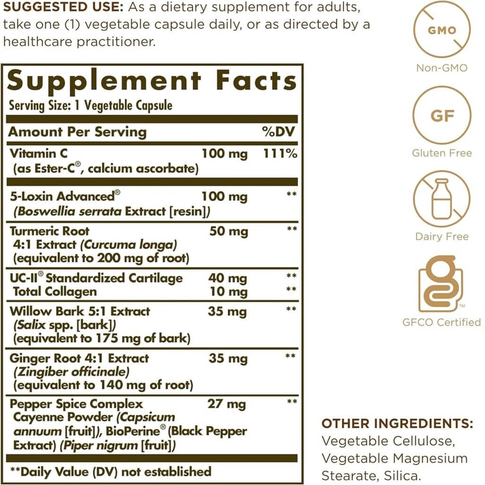 Solgar Nº 7 Soporte Articular (90 Cápsulas Vegetales) Foto 4 de 4