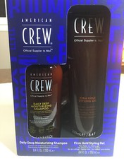 American crew deep moisturizing shampoo and firm Hold Gel Set for men 8.4oz each