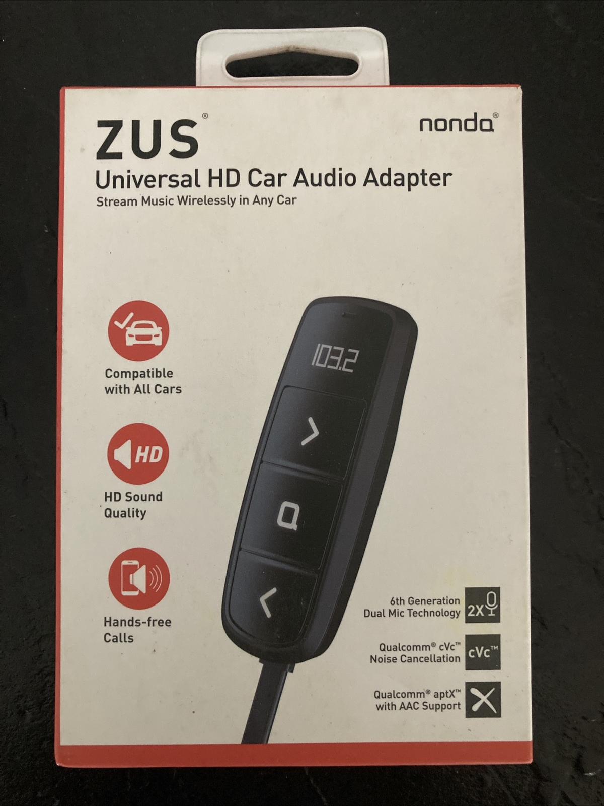 ZUS Nonda Universal HD Car Audio Adapter Stream Music Bluetooth Wireless eBay
