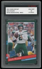 Zach Wilson 2021 Panini Instant Retro 1st Graded 10 Rated Rookie Card #BW2 Jets