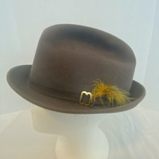 Vintage Men's Hat the sovereign Stetson Fedora Brown Size 6 7/8  1960 era