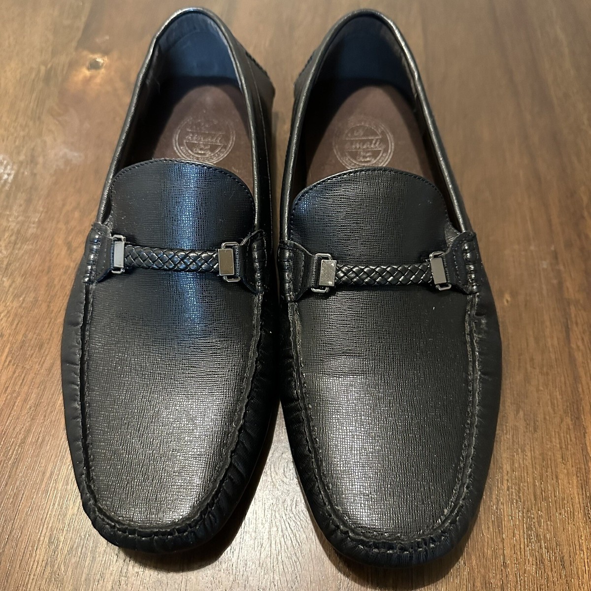 Amali Mens Driving Moccasin Loafer Shoes Black Size 11 Condition Classic  Comfort | eBay