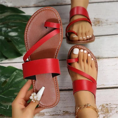 Sommer Damen Slingback Strand flache Sandalen Damen leichte Slipper Hausschuhe - Bild 14 von 35