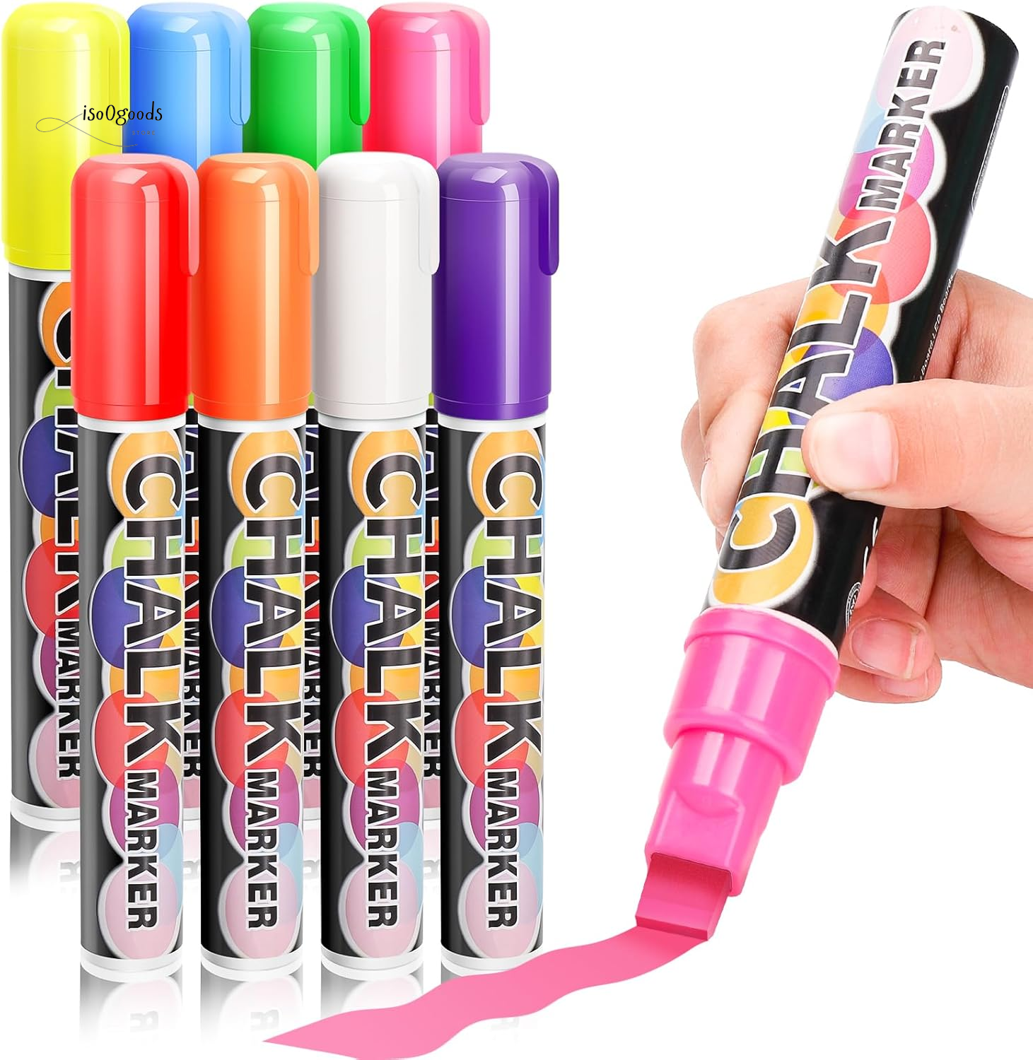 Car Window Markers for Auto Glass Washable - Liquid Window Chalk Markers Pen