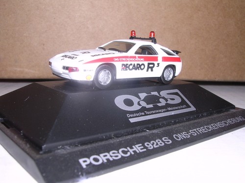 HERPA #3510 PORSCHE 928S ONS Streckensicherling Racing cupé "blanco" H.O. 1/87 | Zustand: New