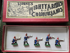 Lead Horne's Mighty Armies Colorful Bands Blue Uniform Red Hats Toy Soldiers