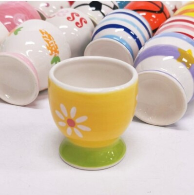 Egg Cup Flower Pattern Lovely Thai Ceramic Kitchenware Collectible Home Decor
