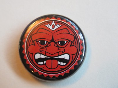 Beer BUTTON Pinback ~ SUN KING Brewery ~ Indianapolis, INDIANA ~ Odd Face Mask