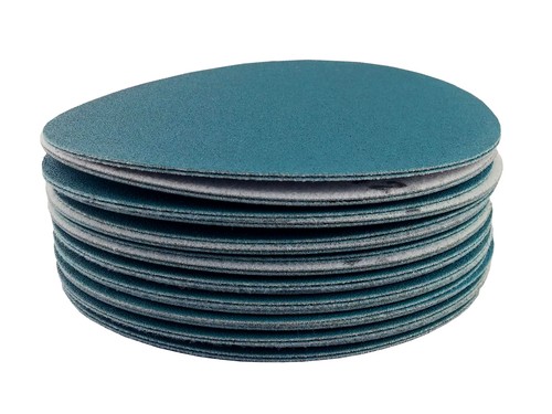 8" Blue Zirconia Cloth Hook and Loop Sanding Discs (50 Pack, 120 Grit) - Picture 3 of 4
