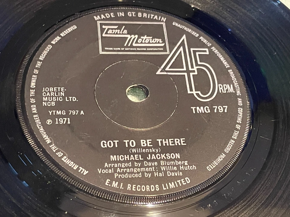 Michael Jackson - Got To Be There - Vinyl Record 7" Single - 1971 Motown  TMG797 - Image 4 of 4