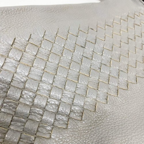 BOTTEGA VENETA Intrecciato Detail Grey Leather Shoulder Bag - Picture 13 of 16