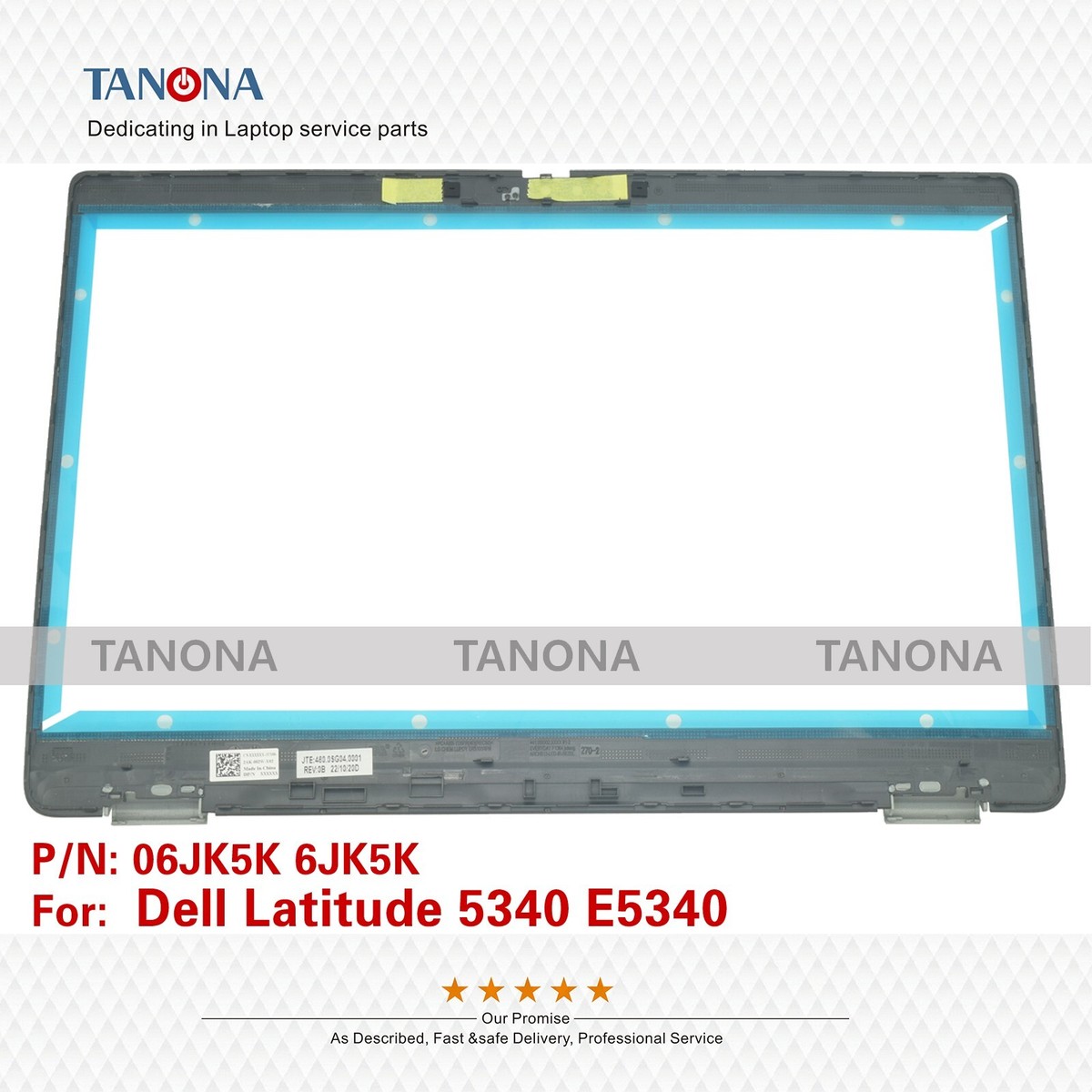 New 06JK5K 6JK5K For Dell Latitude 5340 E5340 L5340 LCD Front