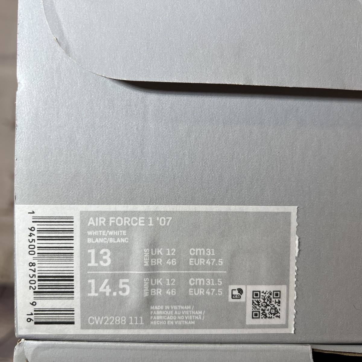 vintage an・an no.13 Nike Air Force 1 Low '07 Triple White Shoes CW2288-111 Men's Size