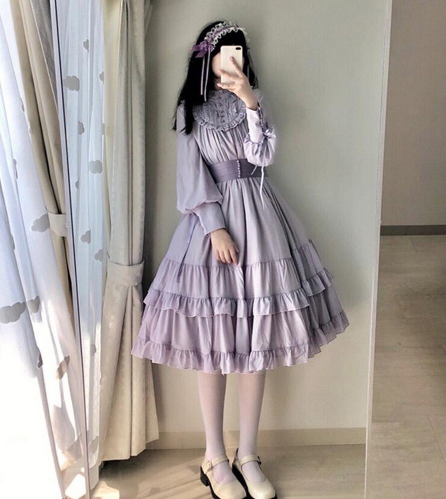white christmas dresses Mint Green Chiffon Balloon Sleeve Flowy Dress X-Large-40 main image 0