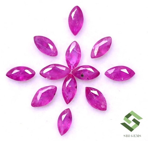 Lote de 4x2 mm de corte marquesa rubí natural 15 piezas 1,49 CTS piedras preciosas facetadas sueltas - Imagen 6 de 6