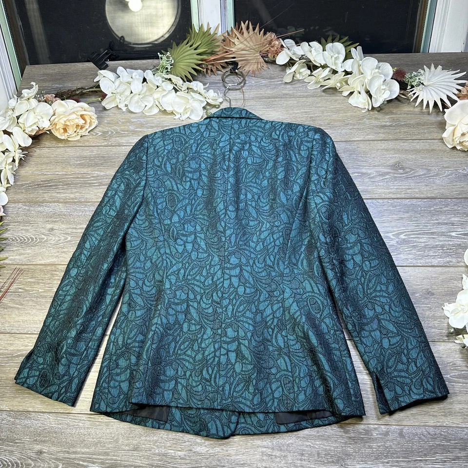 Chaqueta Blazer Vintage Le Suit Talla 6 Mujer’s Carrera Verde Abrigo Rosa Forrado con Botones Foto 2 de 4