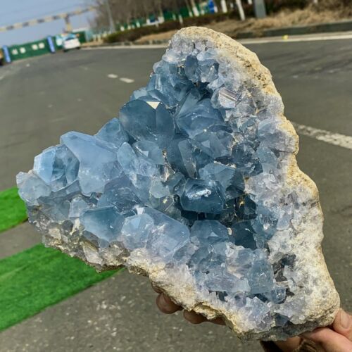 12.54LB Natural Blue Celestite Geode QuartzCrystal Mineral Specimen Healing - Bild 18 von 24