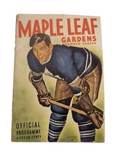 1943 NHL HOCKEY PROGRAM MAPLE LEAF GARDENS TORONTO MAPLE LEAFS OHA AHL WHA WHL 