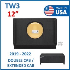 2019-2024 Chevy Silverado Double Cab 12" Sub Box Subwoofer Enclosure For JL TW3