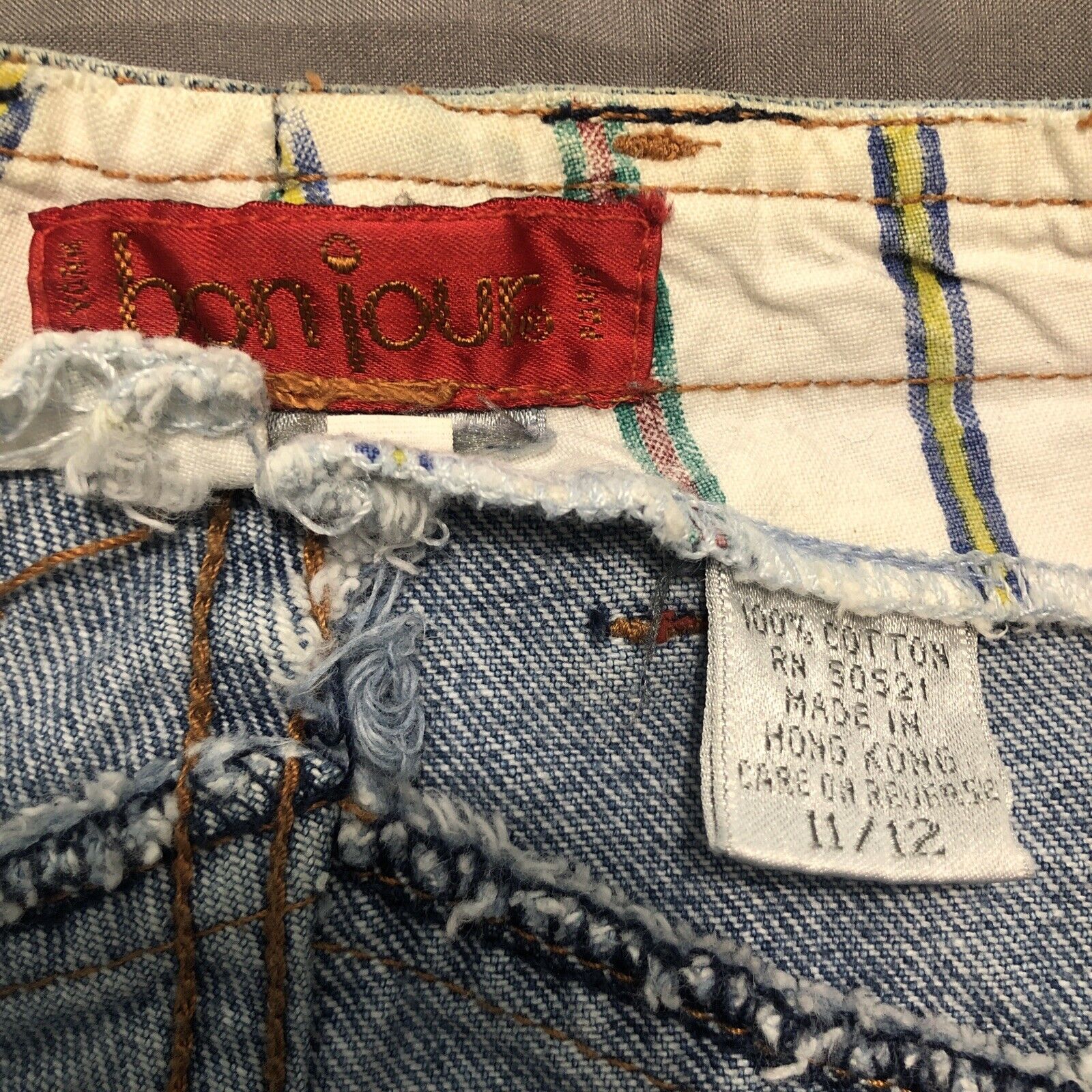 Vintage High Rise Mom Jeans 11/12 Pleated Bon Jou… - image 6