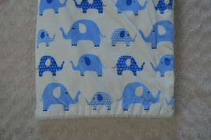 blue elephant security blanket