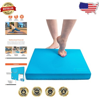 Non-Slip Balance Pad for Strength & Stability - Versatile 19''x16'' Yoga Gem