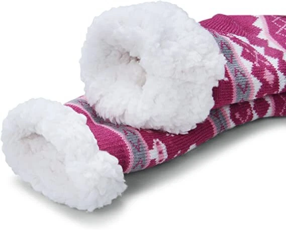 LOTE de calcetines deportivos difusos térmicos forrados de lana Sherpa antideslizantes gruesos para mujer Foto 4 de 4