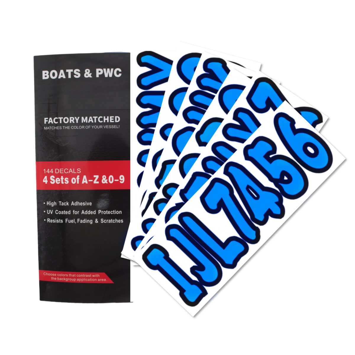 blue様確認用 Blue Alpha-Numeric Registration Identification Numbers Stickers