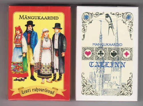 2 decks Estonian playing cards - Estonian national dress and Ancient Tallinn