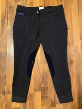 NEW WITH TAGS WOMENS  HADLEY 38R KNEE PATCH BREECHES BY SMART PAK DARK NAVY