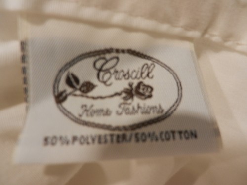 Vintage Croscill FULL Size BED SKIRT 13" drop Ecru Eyelet embroidered - Picture 8 of 8