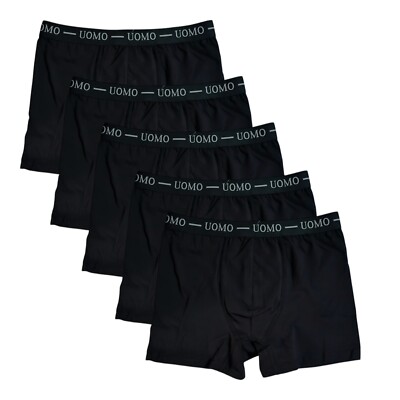 5er Pack Boxershorts Retroshorts Unterhosen Unterwäsche 95% Baumwolle UOMO Boxer