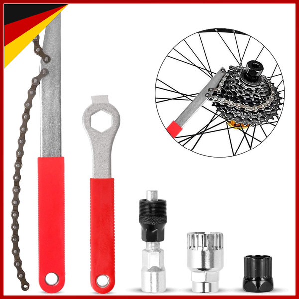 Fahrrad Werkzeug Set Kettenpeitsche 16Mm SchlüSsel Zahnkranzabzieher Kurbel-image