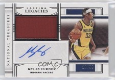 2020-21 Panini National Treasures Lasting Legacies 14/99 Myles Turner Auto s3g