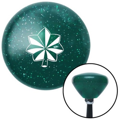 White Major and Lieutenant Colonel Green Retro Metal Flake Shift Knob M16x1.5