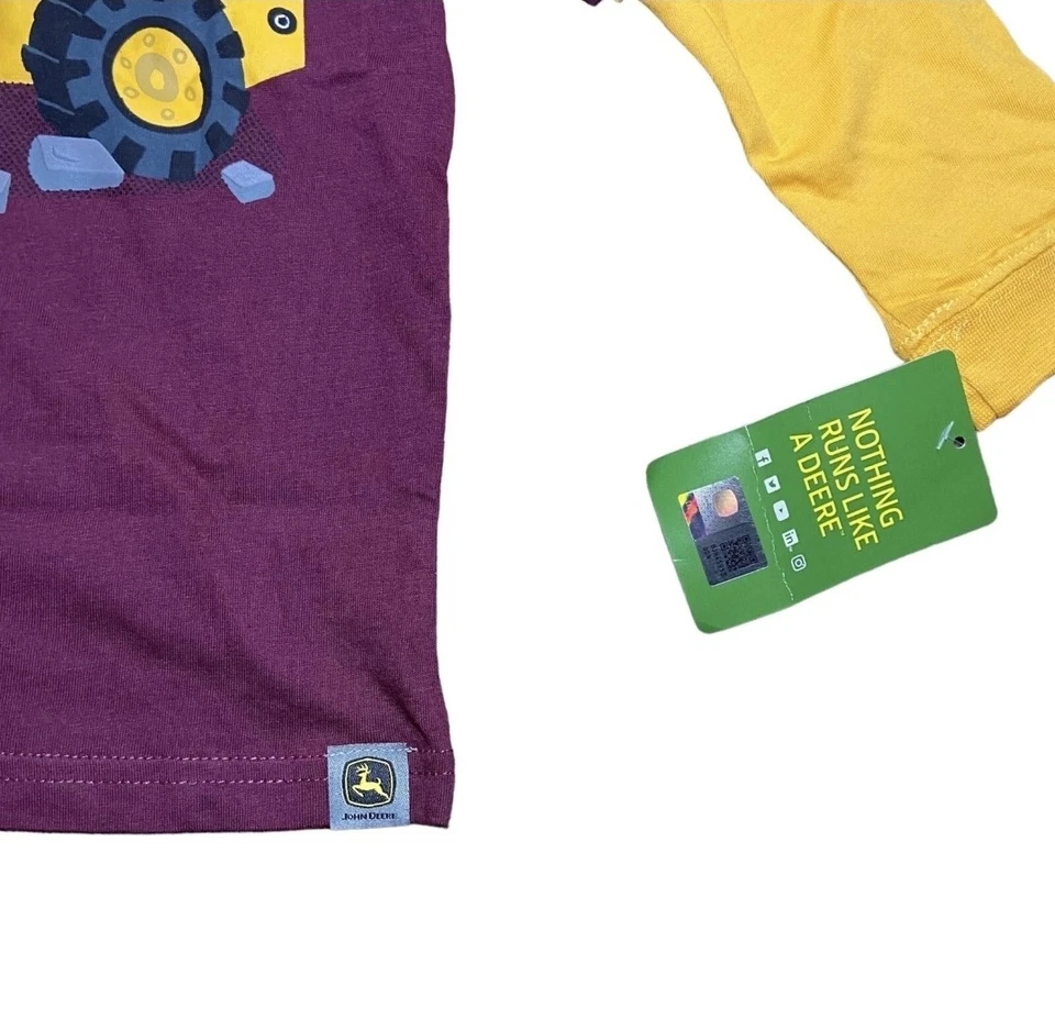 Camiseta de camión volquete John Deere para niños pequeños manga larga niño talla 4T/nueva con etiquetas Foto 4 de 4