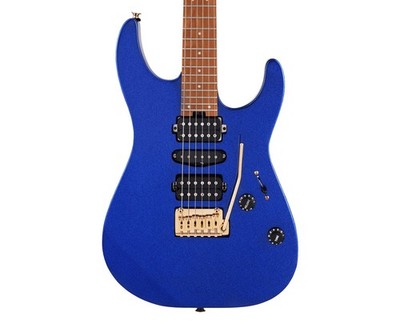 Used Charvel Pro-Mod DK24 HSH 2PT CM Caramelized Maple FB Mystic Blue